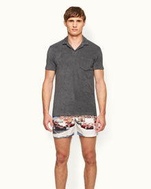 Men | Terry Towelling Polo | Granite