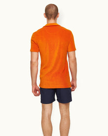 Tiger Lily Tailored Fit Organic Cotton Towelling Resort Polo Shirt | Tiger Lily