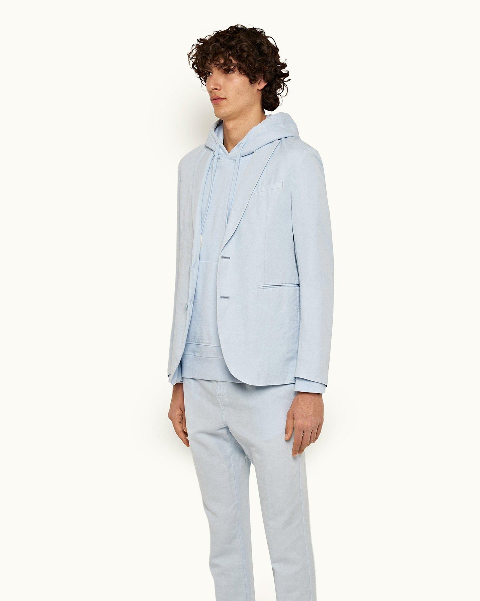 Ice Blue Two-Button Blazer | Ice Blue