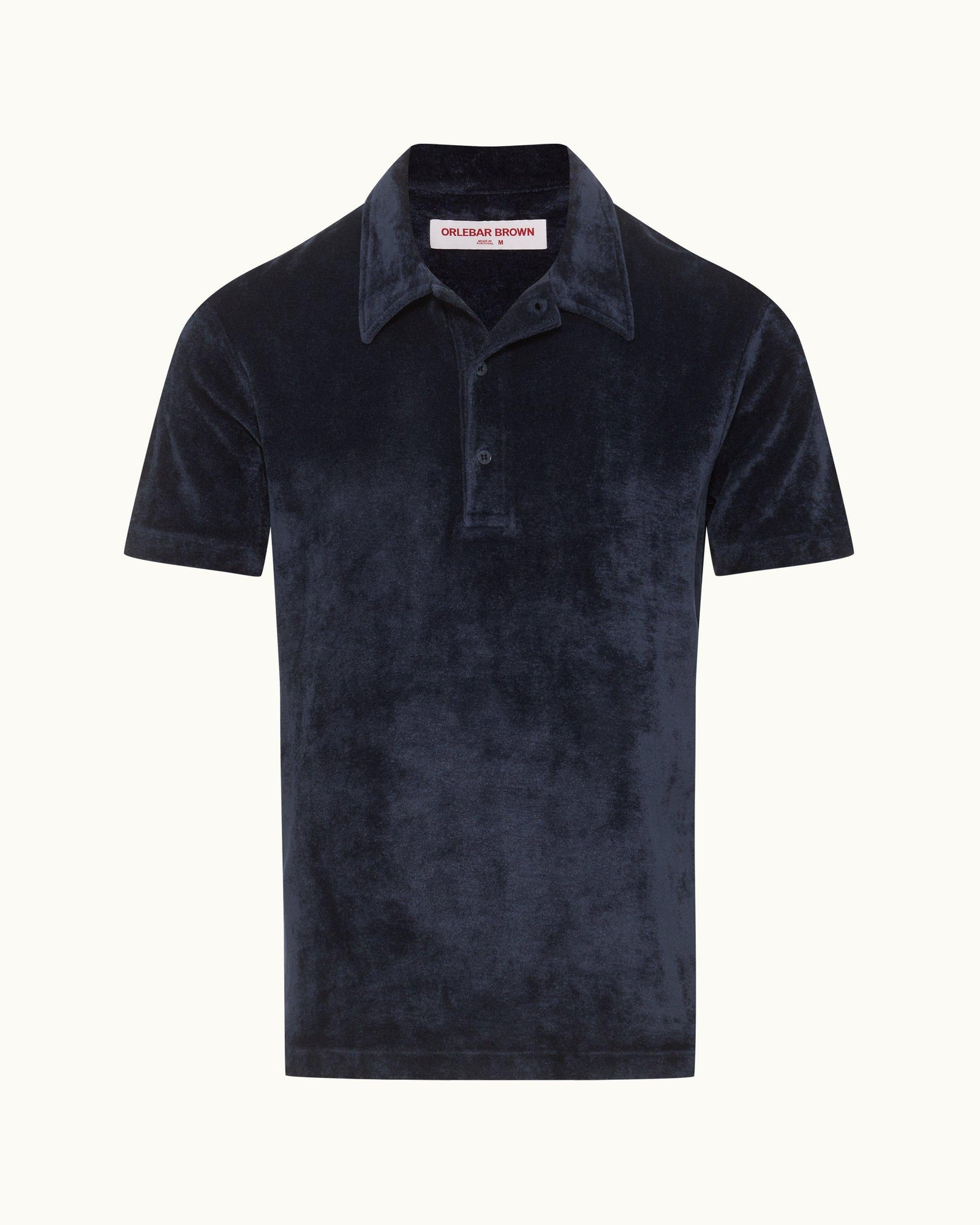 Midnight Navy Classic Fit Velvet Polo Shirt | Midnight Navy