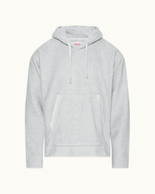 Serenity Blue Relaxed Fit Long Pile Towelling Hooded Sweatshirt | Serenity Blue