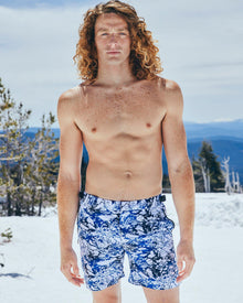 Cloud/Mazanine Ice Print Mid-Length Swim Shorts | Cloud/Mazanine