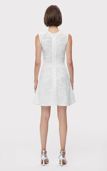 Textured Jacquard Dress | Alabaster