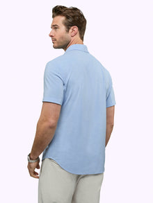 Mens | SoHo Signature-Fit Short Sleeve Button Up | Oxford Blue