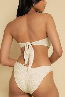 Added Coverage Lulu Zig Zag Stitch Bikini Bottom | Oat Texture