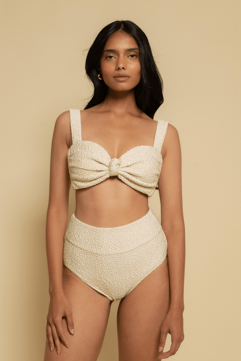 Hayden Bikini Top | Oat Texture