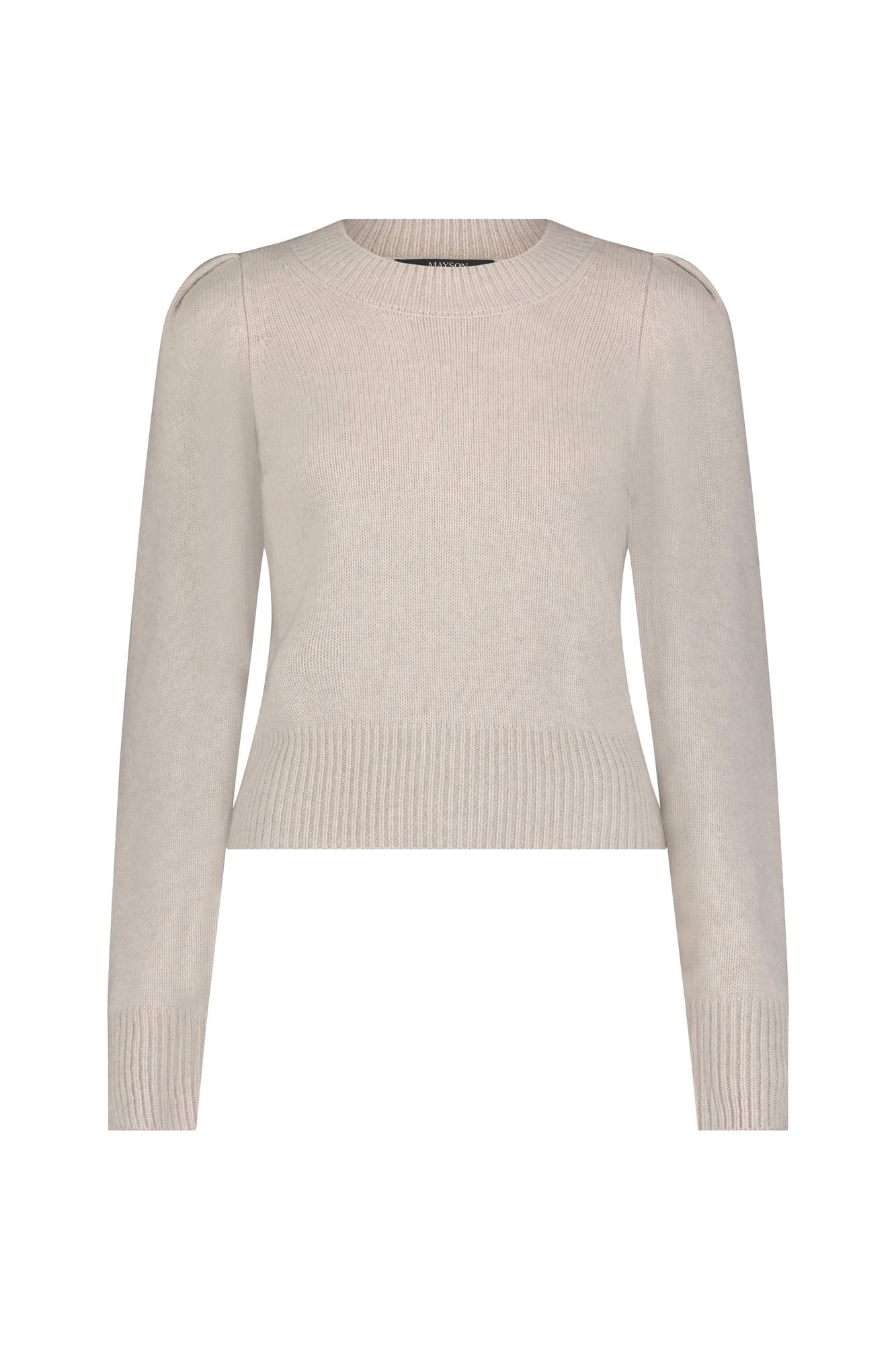 puff sleeve sweater heather grey