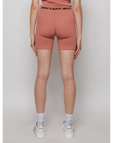 Off-White | Women | Logo Band Shorts | Nude Pink x Brown
