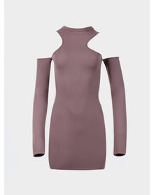 Off-White | Women | Sleek Asymmetric Mini Dress | Purple