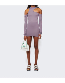 Off-White | Women | Sleek Asymmetric Mini Dress | Purple