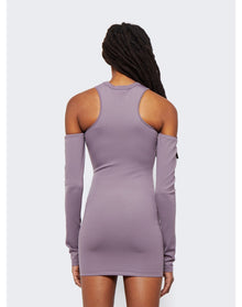 Off-White | Women | Sleek Asymmetric Mini Dress | Purple