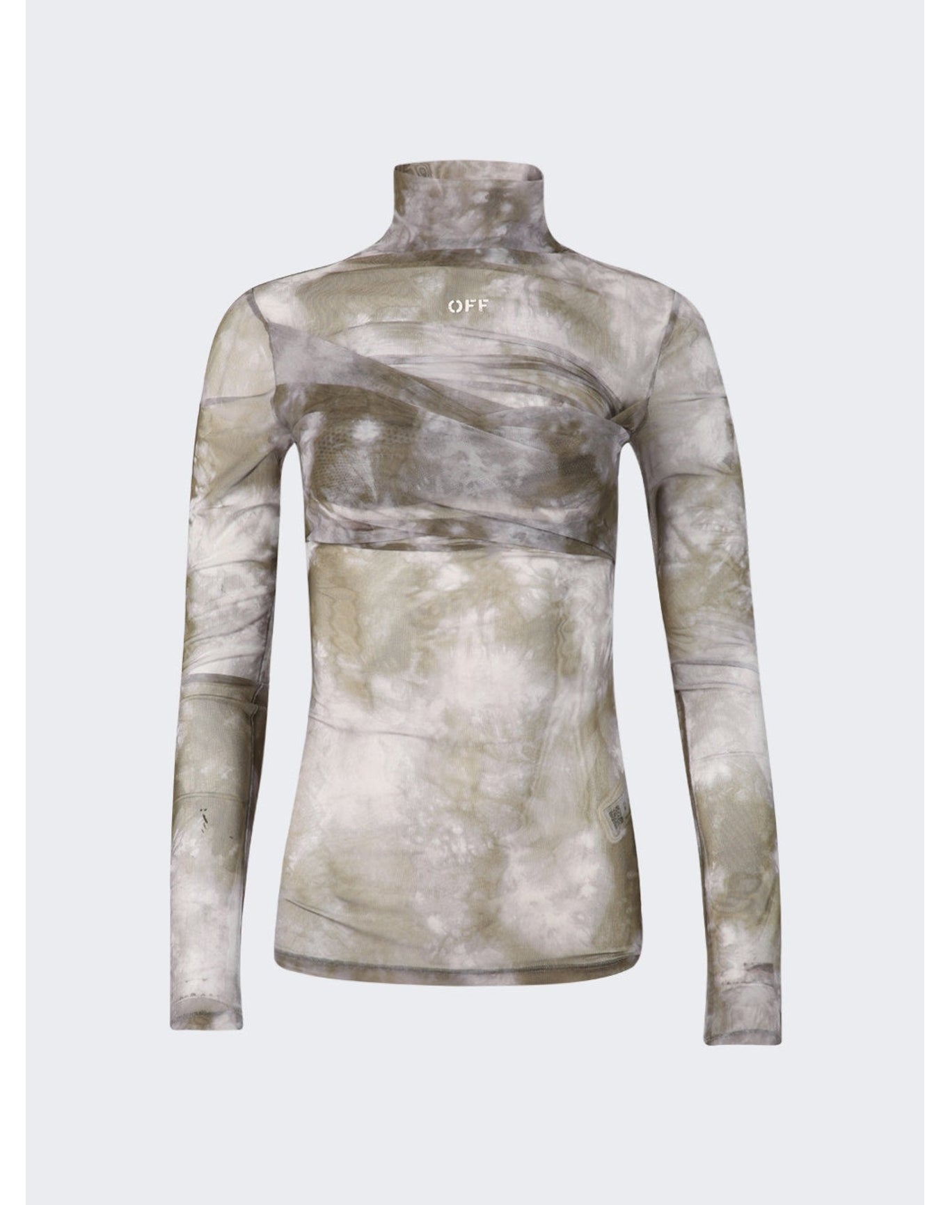 Off-White | Women | Tie-dye Tulle Twist Top | Military Green