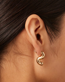Ola Earrings - Small | Gold Tone Dipped Brass