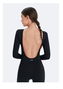 Open Back Jumpsuit | Inky Black