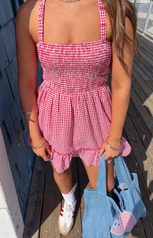 Oppolo Mini Dress | Red Gingham