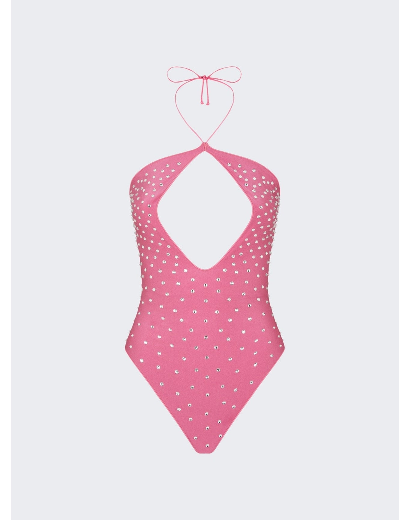 Oséree | Women | Gem Necklace Maillot | Flamingo Pink