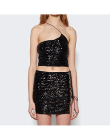 Oséree | Women | Sequined One Strap Top | Black