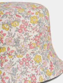 Girl | Theana Pink Floral Print Bucket Hat | Pink Flowers