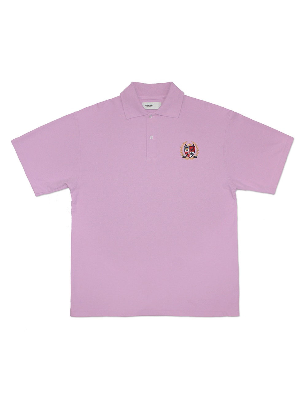 Men | Local Authority X Swingers Club | Crest Polo Shirt | Hibiscus