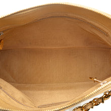 Chanel | Pre-Owned Caviar Logo Chain Shoulder Bag | Yellow/Light Yellow