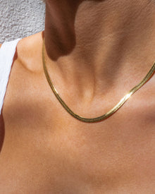 The Classique Herringbone Chain - Gold | Plated Gold