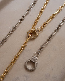 Pave Clasp Lariat - Gold | Plated Gold