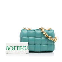 Bottega Veneta | Pre-Owned Nappa Intrecciato Padded Chain Cassette Satchel | Seafoam