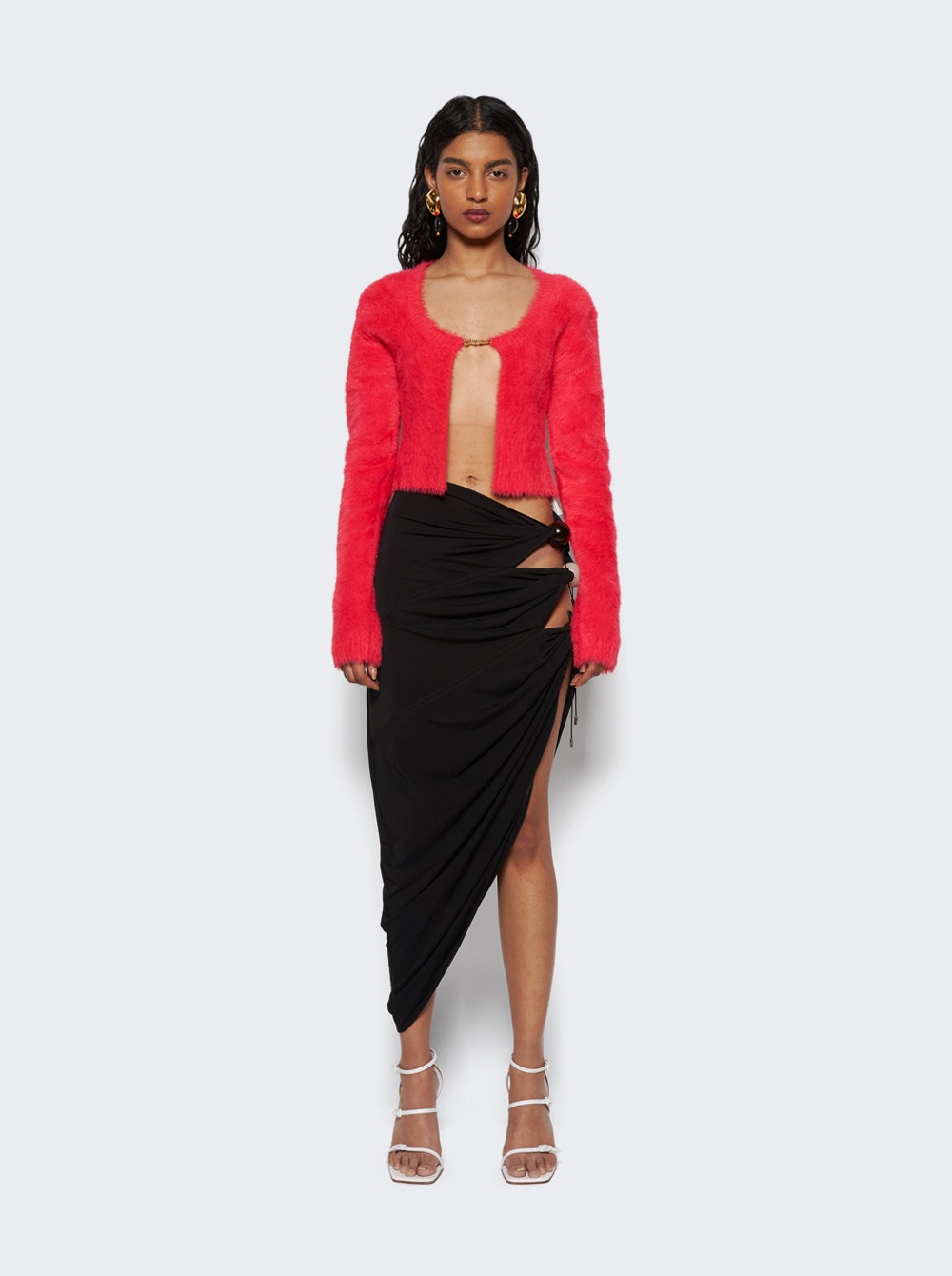 Women | Paul Andrew | Slinky Sparkle High Heel Sandals | White