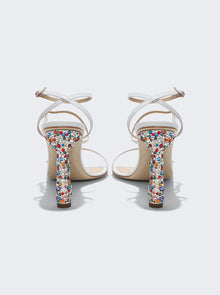 Women | Paul Andrew | Slinky Sparkle High Heel Sandals | White