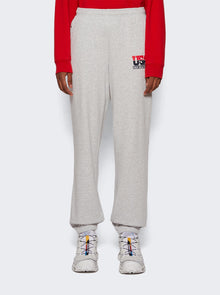 Women | Sporty & Rich | Team Usa Sweatpants Heather And Red | Grey