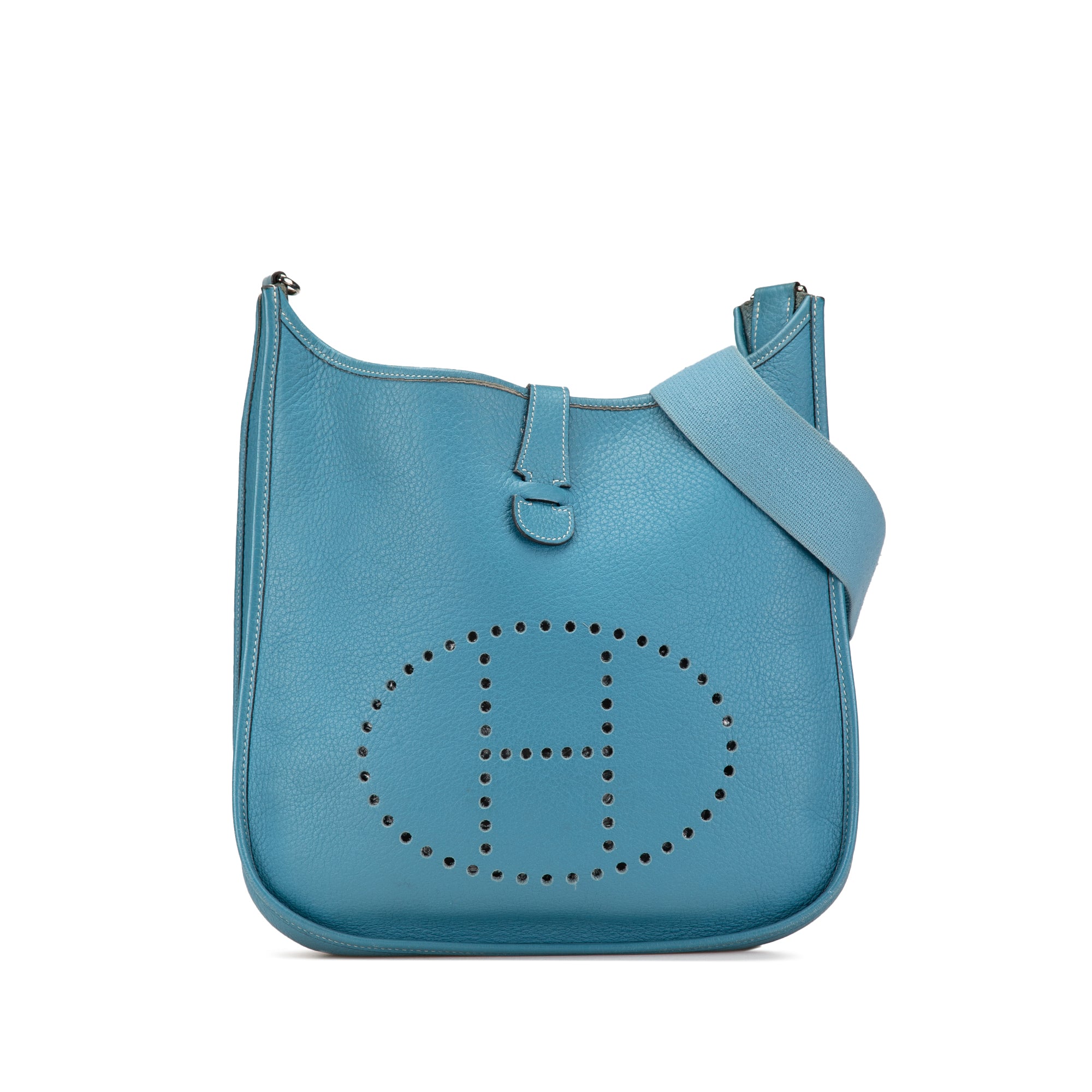 Hermes | Pre-Owned Clemence Evelyne II GM | Blue/Light Blue