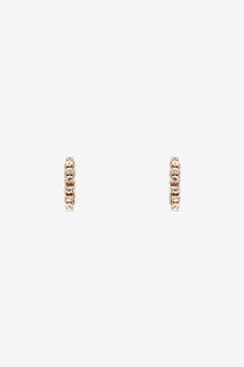 Small Crystal Hoop Earrings | Gold