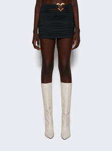 Women | AREA | Heart Ruched Mini Skirt | Green