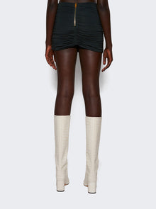 Women | AREA | Heart Ruched Mini Skirt | Green