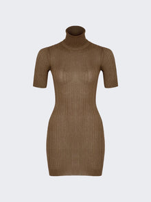 Women | Zeynep Arcay | Glitter Tube Mini Dress | Dark Gold