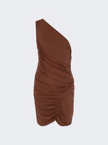 Women | Zeynep Arcay | One Shoulder Mini Dress | Rust