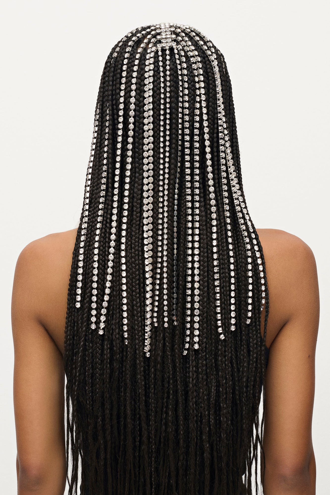 Crystal Fringe Headband | Clear Crystal/Silver