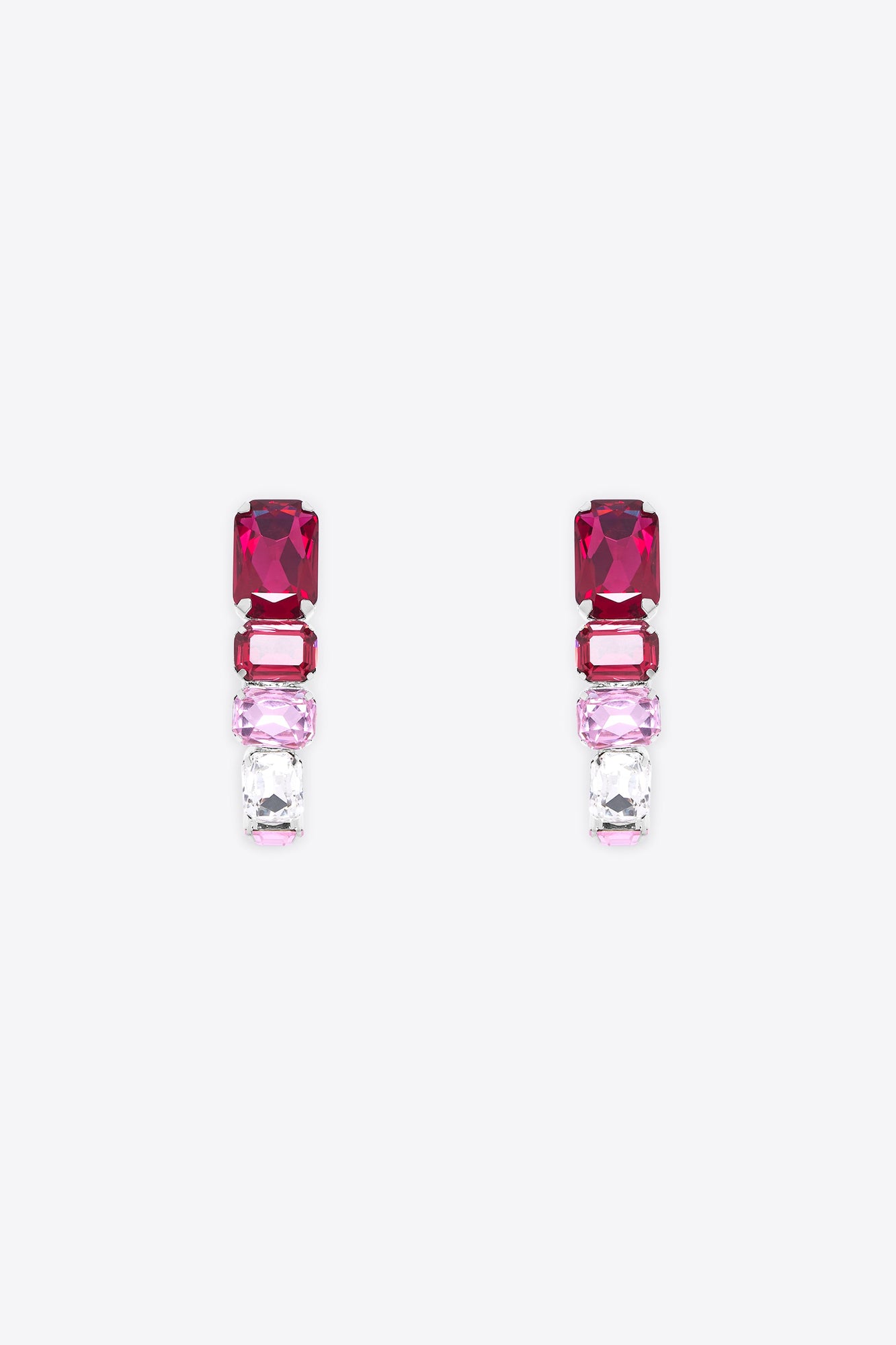 Ombre Crystal Wrap Earrings | Ombre Pink