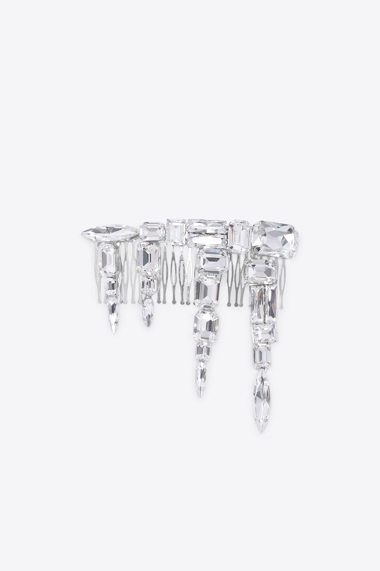 Crystal Cluster Hairpiece | Silver