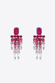 Ombre Crystal Chandelier Earrings | Ombre Pink