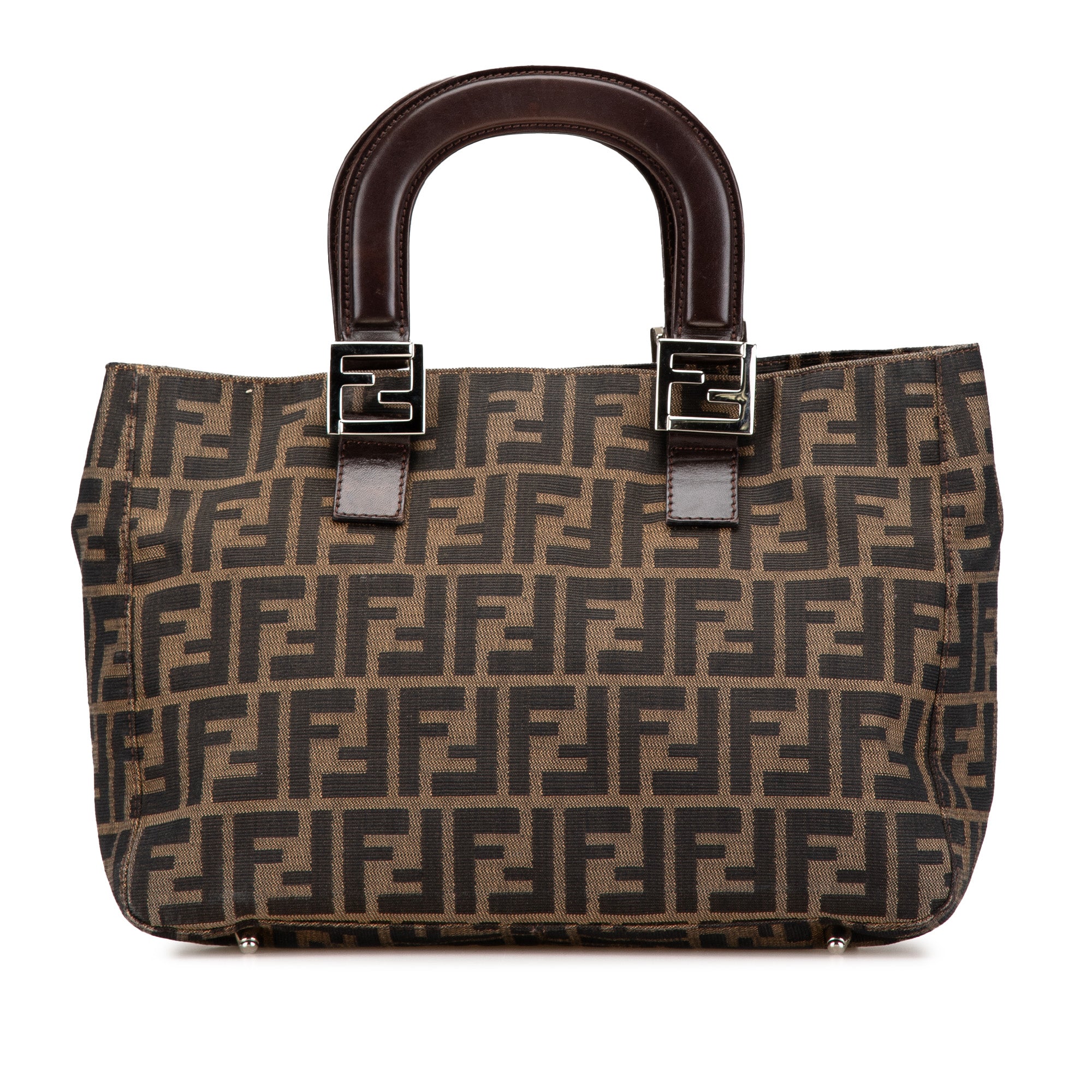 Fendi | Pre-Owned Small Zucca Canvas Twins Tote - III | Brown
