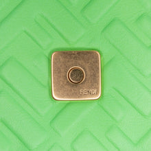 Fendi | Pre-Owned Zucca Embossed Leather Chain Midi Baguette - II | Green/Light Green