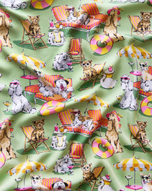 Palm Royale Pooches - Eco Satin Sweet Dreams Set - Grasshopper - Printfresh