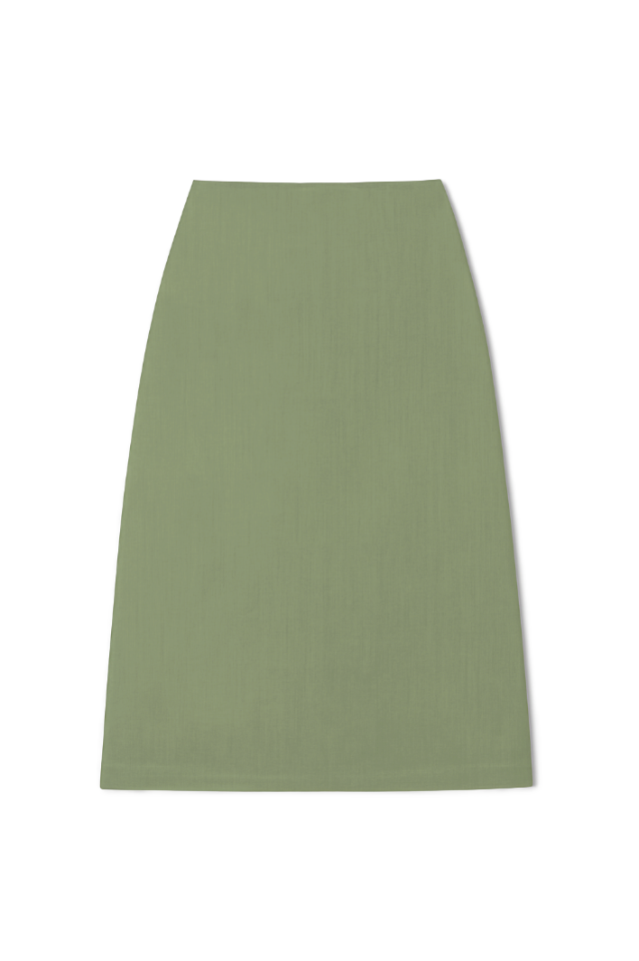 Philippine Maxi Linen Skirt | Sage