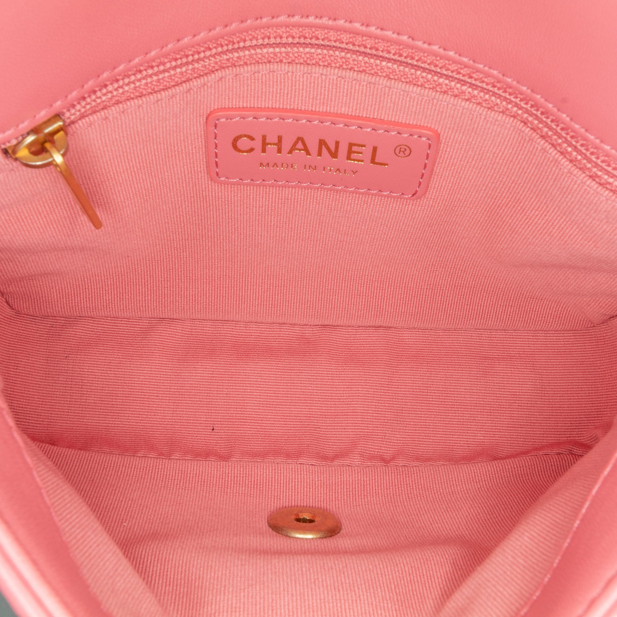 Chanel | Pre-Owned Small Quilted Lambskin Dynasty Flap | Pink