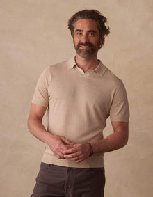 Men | Summer Linen-Blend Polo | Jute