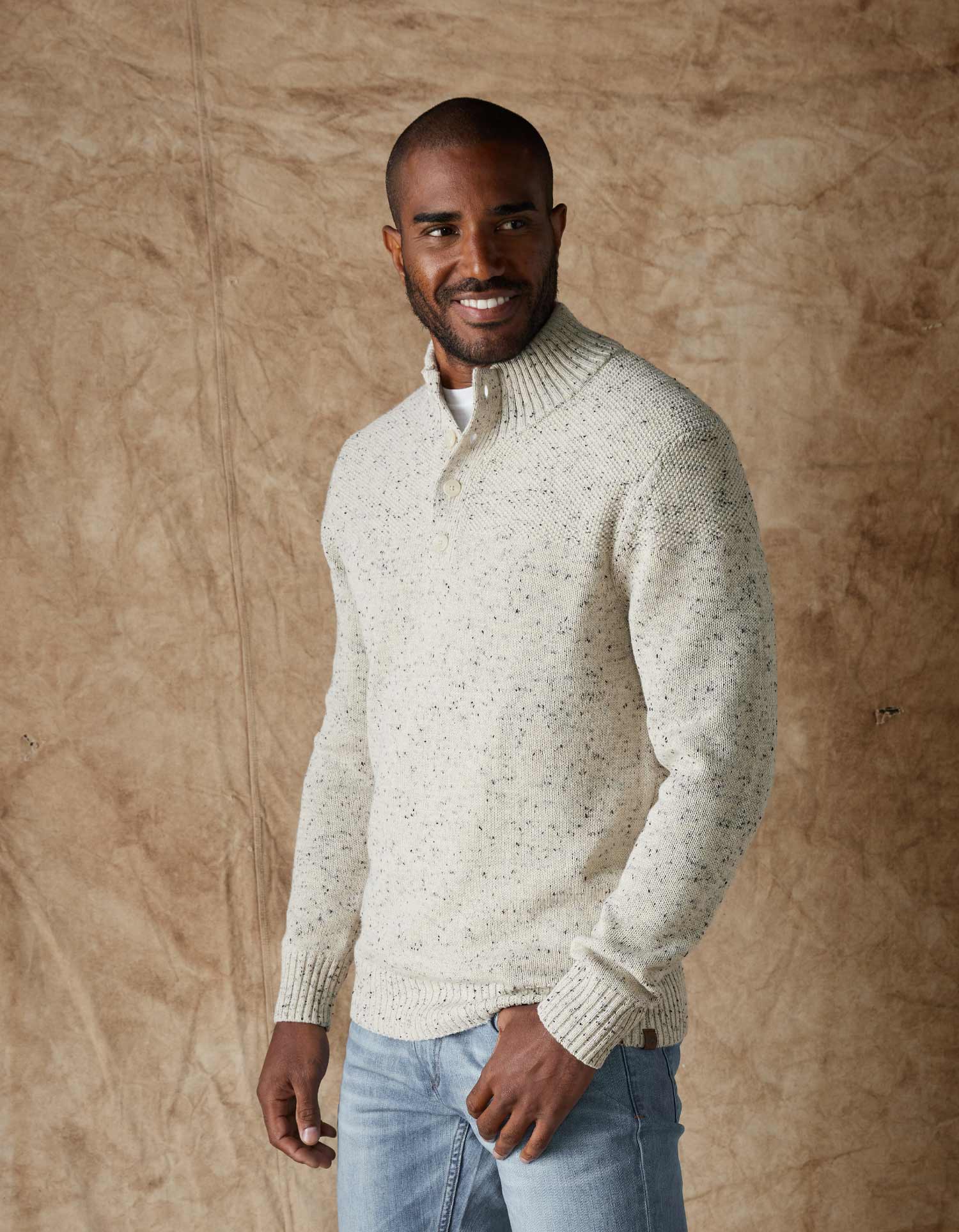 Men | Seawool Nep Popover | Cream