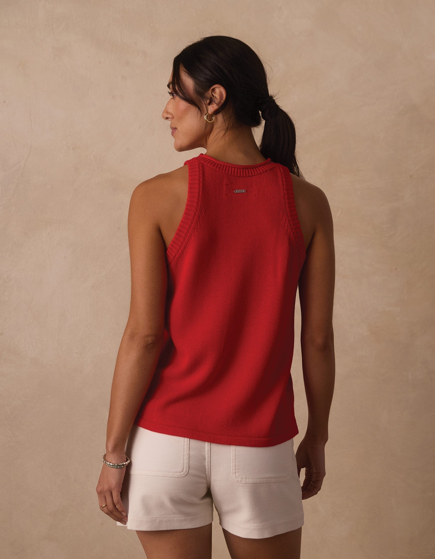 Women | Wanderlust Hi-Neck Tank | Poppy Red