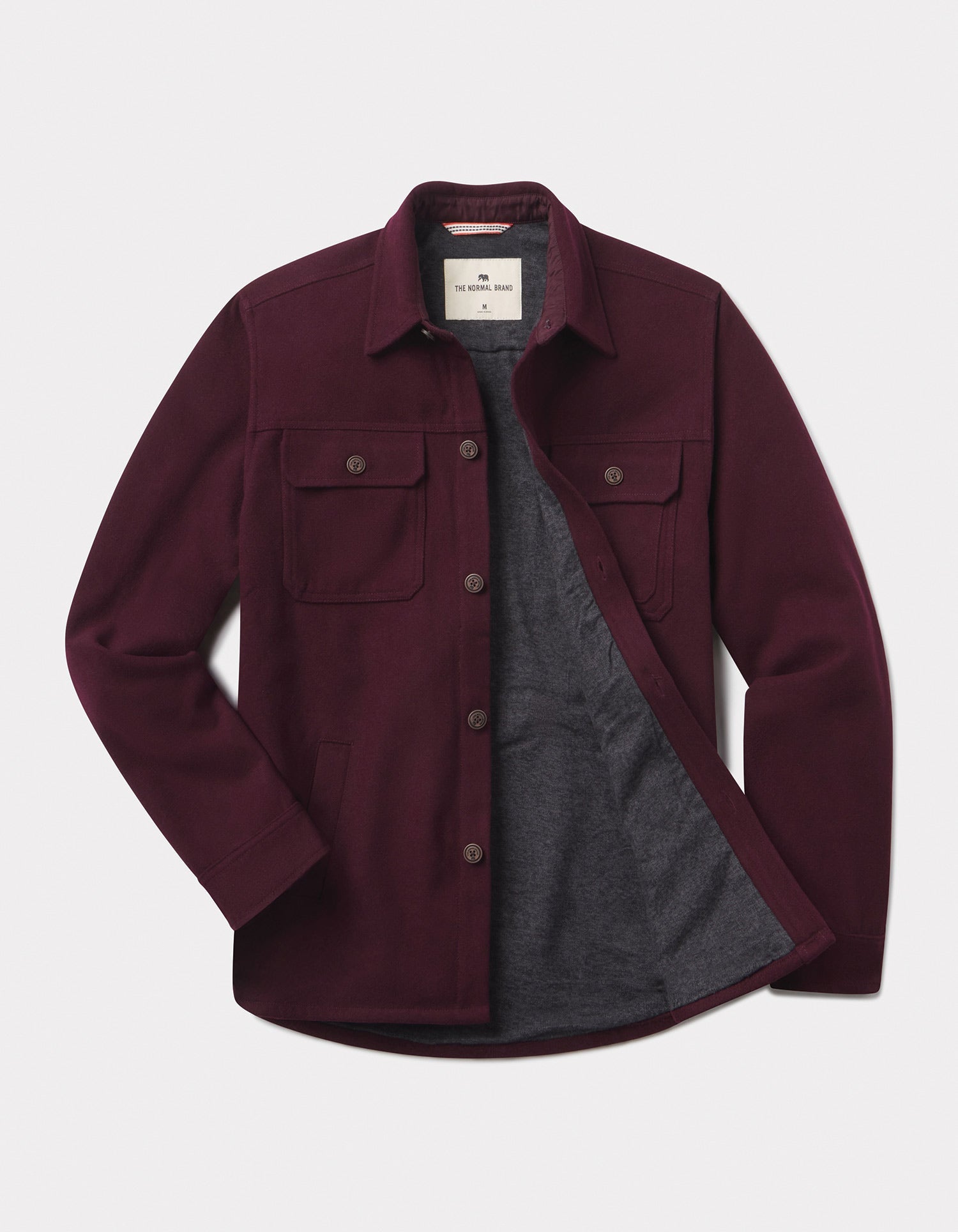 Men | Brightside Flannel Lined Workwear Jacket | Port Wine
