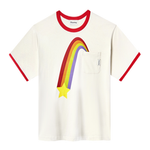The Rainbow Ray Ringer Tee | Cherry Cloud